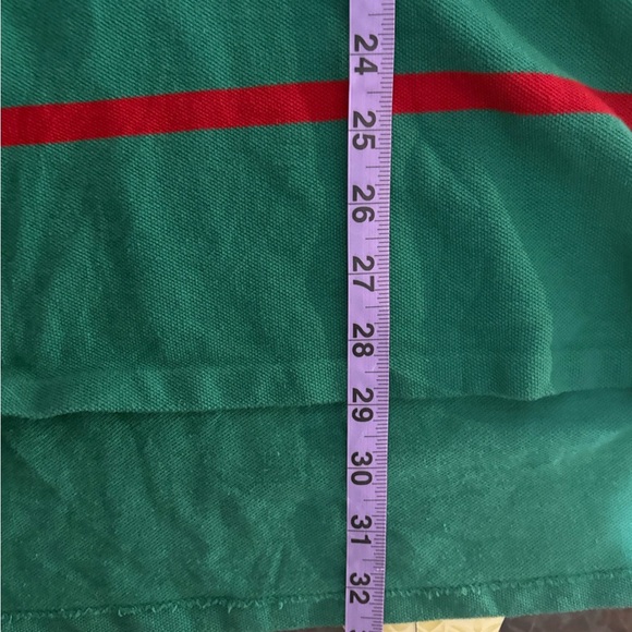 Vintage Polo by Ralph Lauren Men's Orange and Green Polo Shirt - Picture 9 of 10